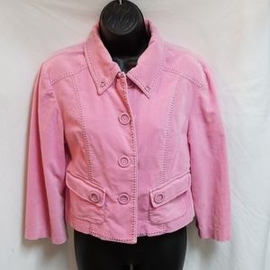 🎁2 for $15! Pink kenzie jacket size 6 med